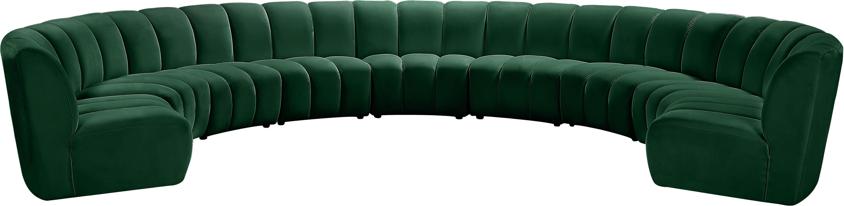 Infinity Green Velvet 9pc. Modular Sectional - Bargain Furniture (Detroit, MI)