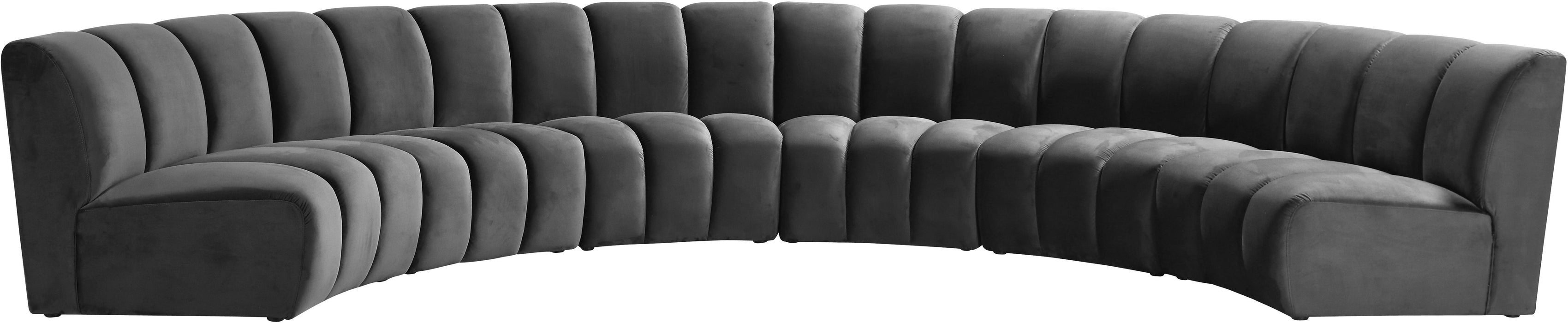 Infinity Grey Velvet 6pc. Modular Sectional - Bargain Furniture (Detroit, MI)
