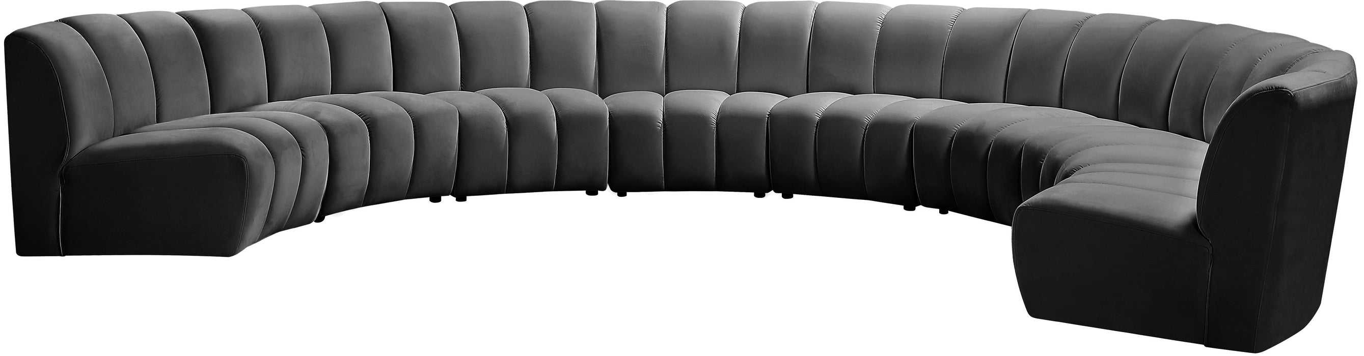 Infinity Grey Velvet 8pc. Modular Sectional - Bargain Furniture (Detroit, MI)