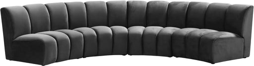 Infinity Grey Velvet 4pc. Modular Sectional - Bargain Furniture (Detroit, MI)