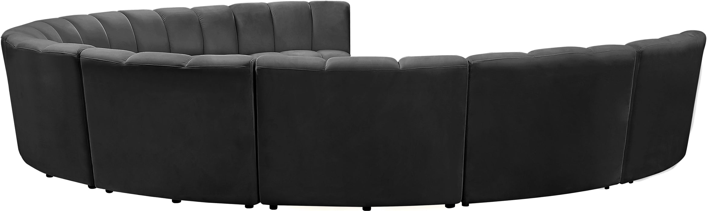 Infinity Grey Velvet 9pc. Modular Sectional - Bargain Furniture (Detroit, MI)