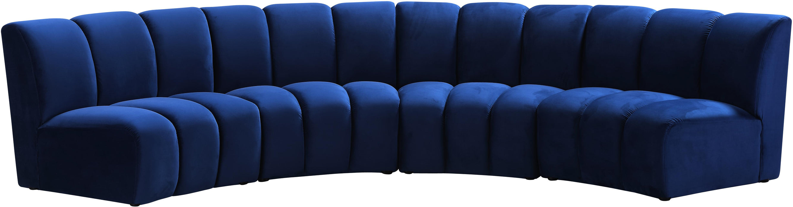 Infinity Navy Velvet 4pc. Modular Sectional - Bargain Furniture (Detroit, MI)