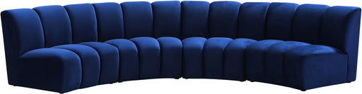Infinity Navy Velvet 4pc. Modular Sectional - Bargain Furniture (Detroit, MI)
