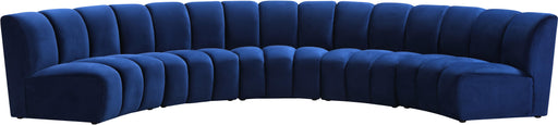 Infinity Navy Velvet 5pc. Modular Sectional - Bargain Furniture (Detroit, MI)