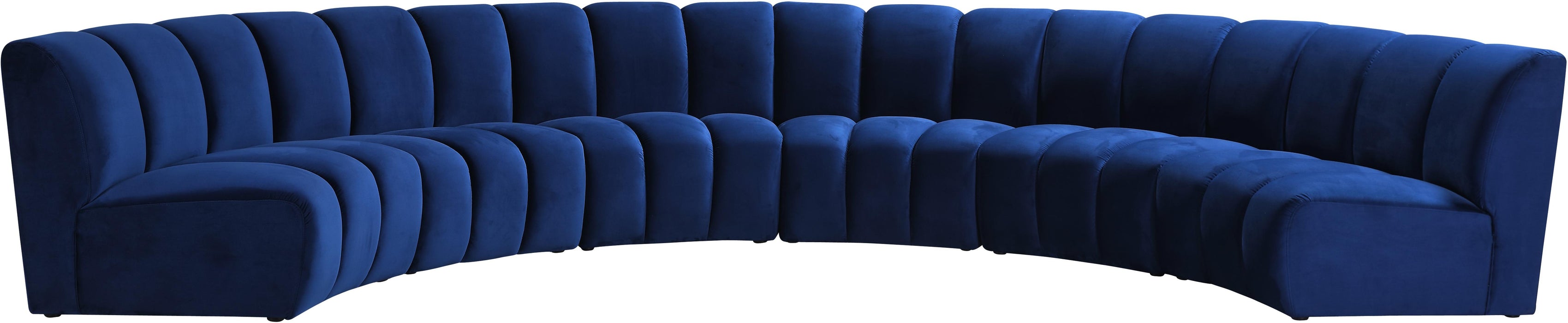 Infinity Navy Velvet 6pc. Modular Sectional - Bargain Furniture (Detroit, MI)
