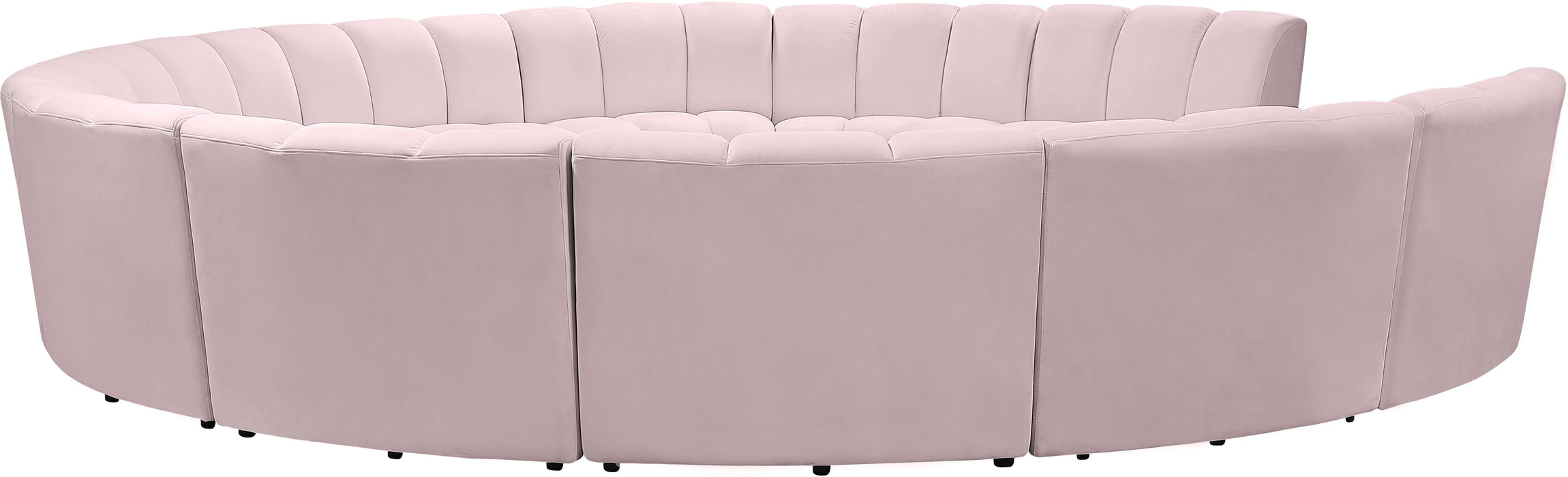 Infinity Pink Velvet 11pc. Modular Sectional - Bargain Furniture (Detroit, MI)