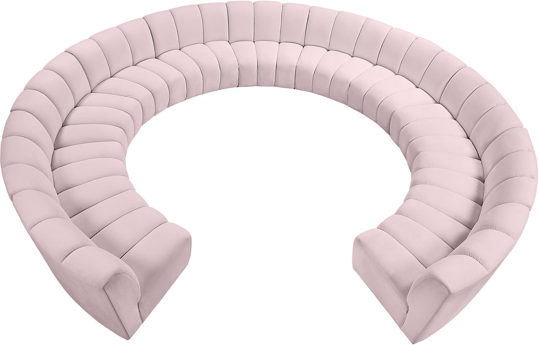 Infinity Pink Velvet 11pc. Modular Sectional - Bargain Furniture (Detroit, MI)