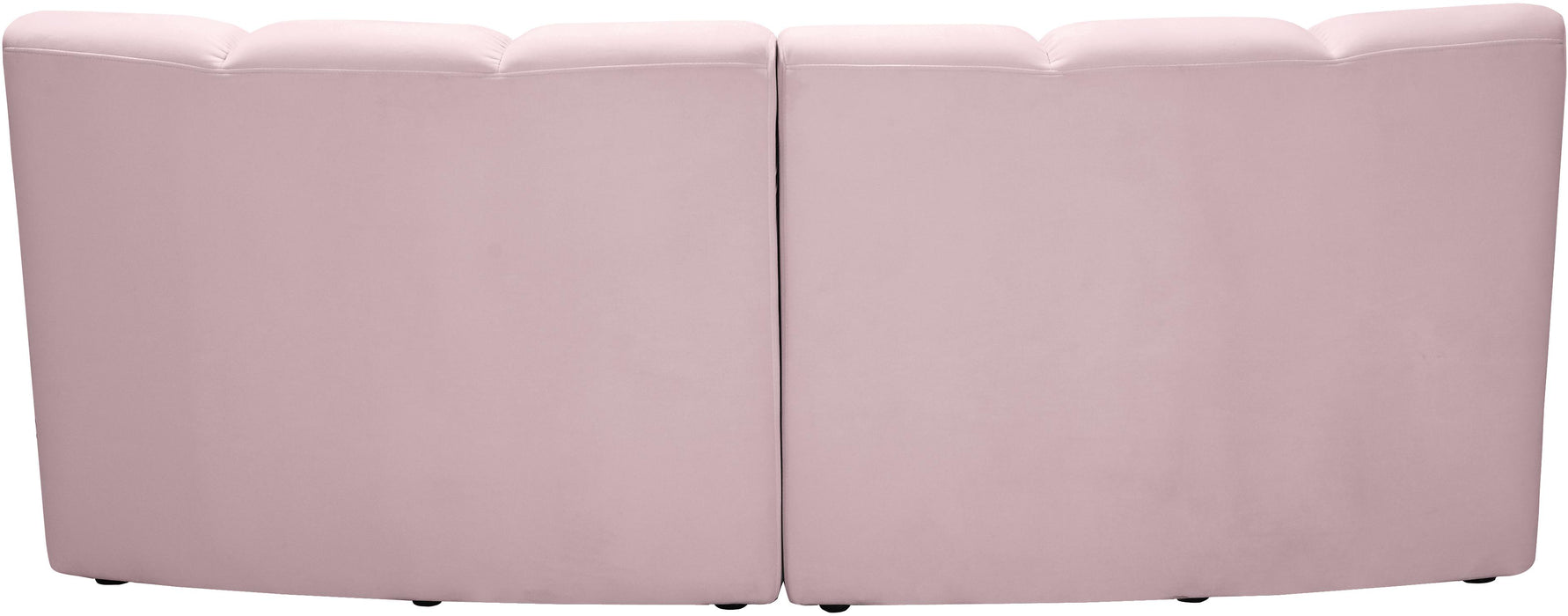 Infinity Pink Velvet 2pc. Modular Sectional - Bargain Furniture (Detroit, MI)