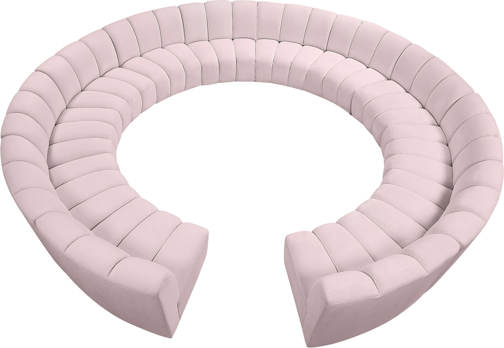 Infinity Pink Velvet 12pc. Modular Sectional - Bargain Furniture (Detroit, MI)