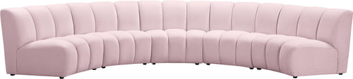Infinity Pink Velvet 5pc. Modular Sectional - Bargain Furniture (Detroit, MI)