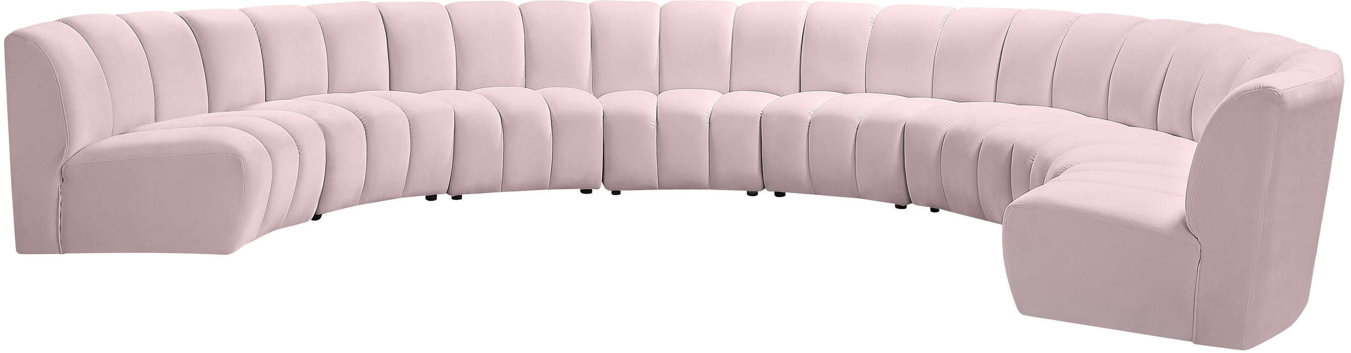 Infinity Pink Velvet 8pc. Modular Sectional - Bargain Furniture (Detroit, MI)