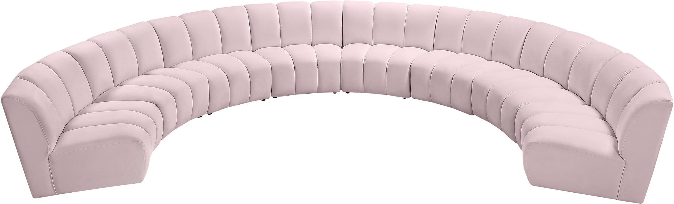 Infinity Pink Velvet 8pc. Modular Sectional - Bargain Furniture (Detroit, MI)