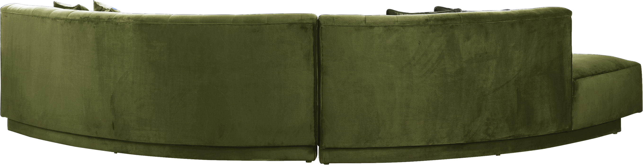 Kenzi Olive Velvet 2pc. Sectional - Bargain Furniture (Detroit, MI)