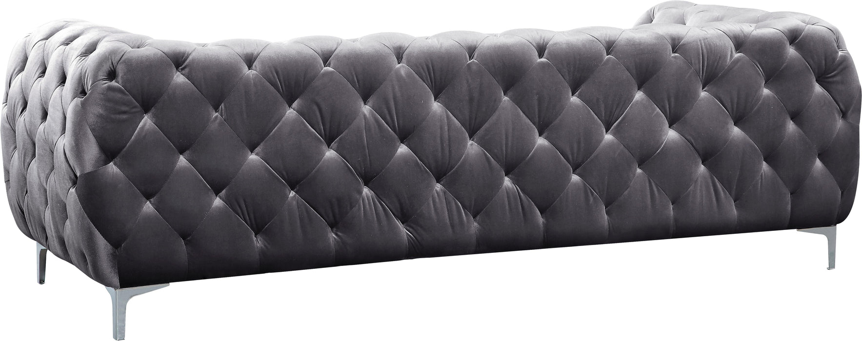 Mercer Grey Velvet Loveseat - Bargain Furniture (Detroit, MI)