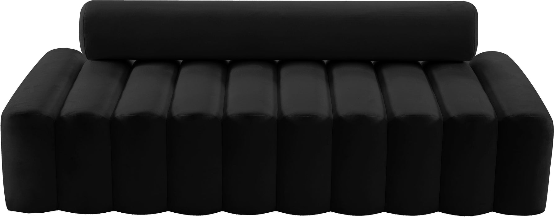 Melody Black Velvet Sofa - Bargain Furniture (Detroit, MI)