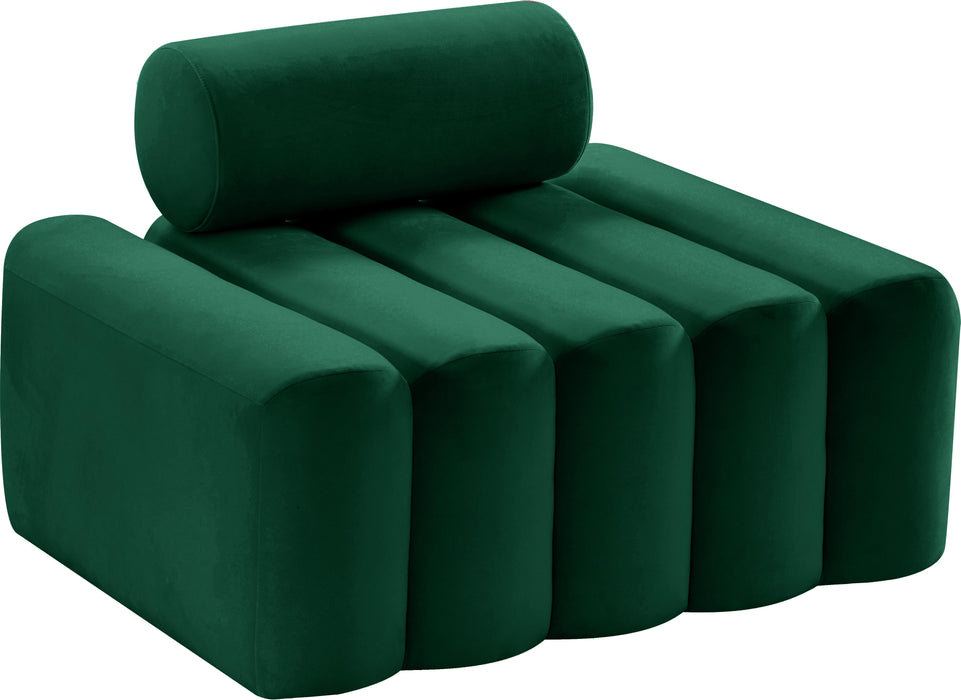 Melody Green Velvet Chair - Bargain Furniture (Detroit, MI)
