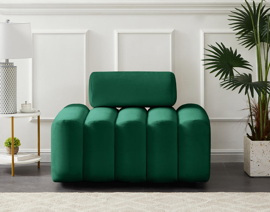 Melody Green Velvet Chair - Bargain Furniture (Detroit, MI)