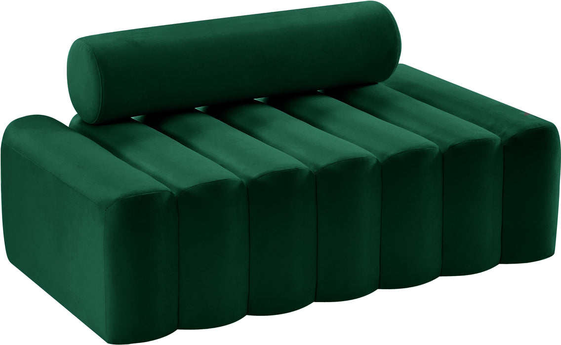 Melody Green Velvet Loveseat - Bargain Furniture (Detroit, MI)