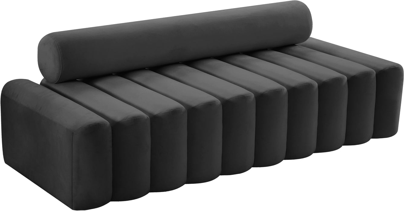 Melody Grey Velvet Sofa - Bargain Furniture (Detroit, MI)