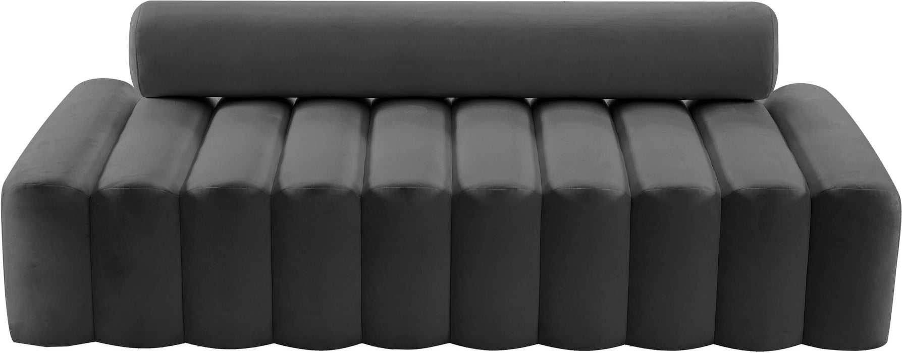 Melody Grey Velvet Sofa - Bargain Furniture (Detroit, MI)