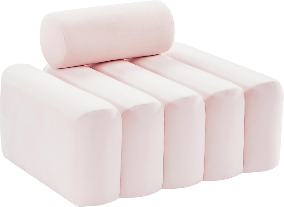 Melody Pink Velvet Chair - Bargain Furniture (Detroit, MI)