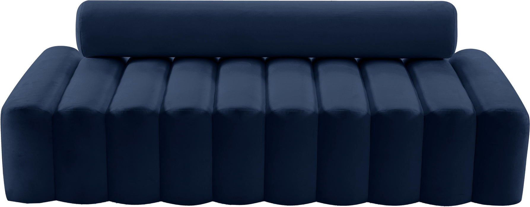 Melody Navy Velvet Sofa - Bargain Furniture (Detroit, MI)