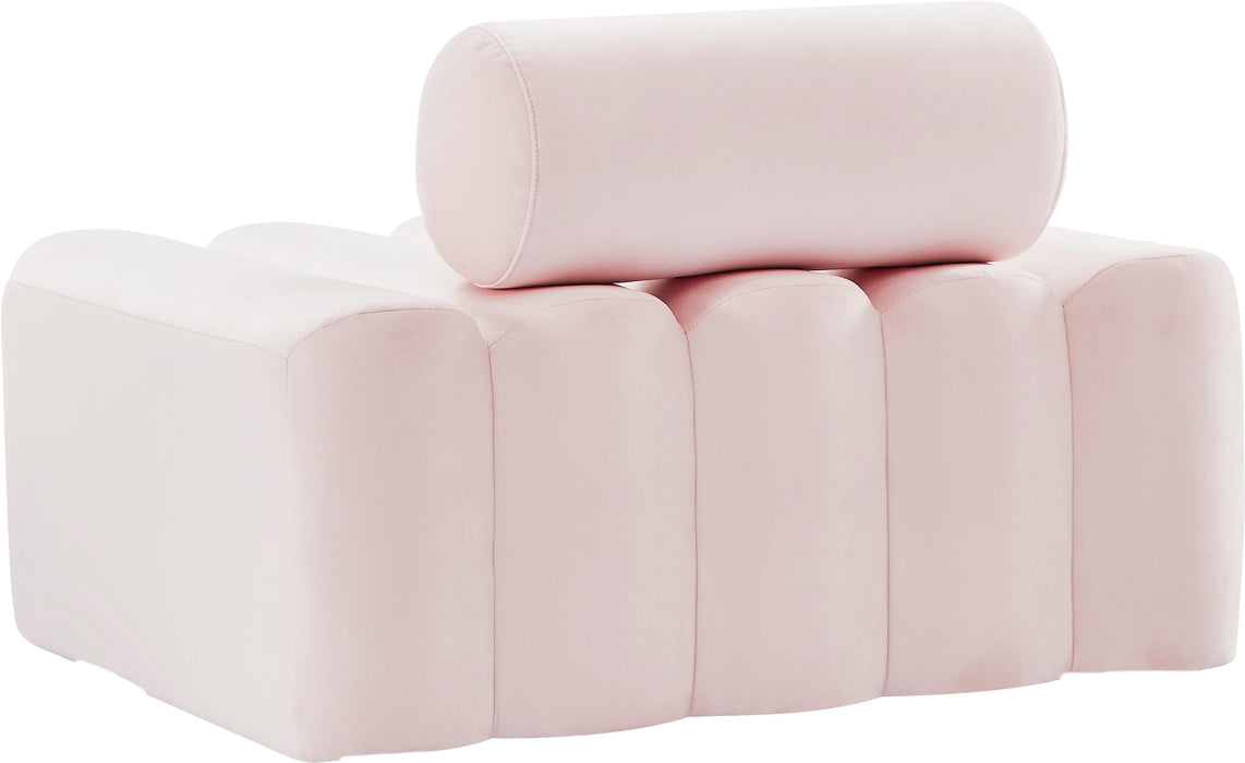 Melody Pink Velvet Chair - Bargain Furniture (Detroit, MI)