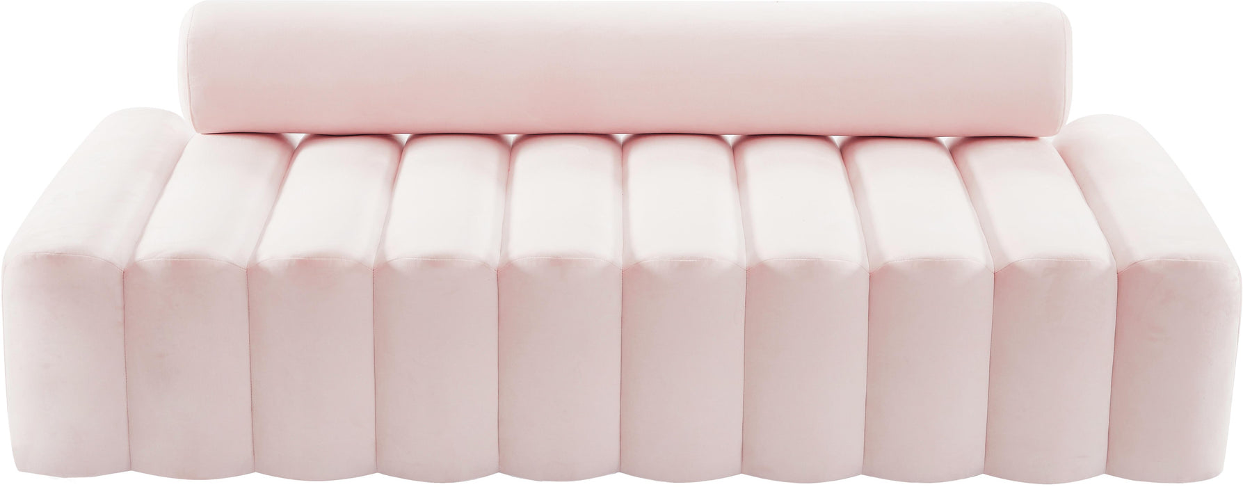 Melody Pink Velvet Sofa - Bargain Furniture (Detroit, MI)