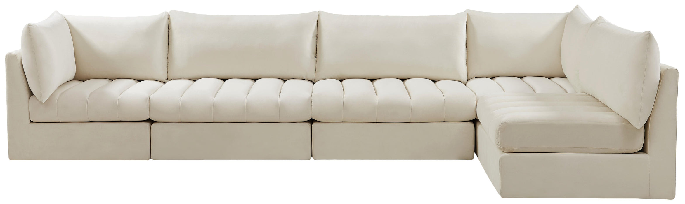 Jacob Cream Velvet Modular Sectional - Bargain Furniture (Detroit, MI)