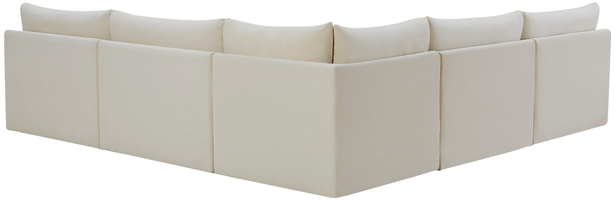 Jacob Cream Velvet Modular Sectional - Bargain Furniture (Detroit, MI)