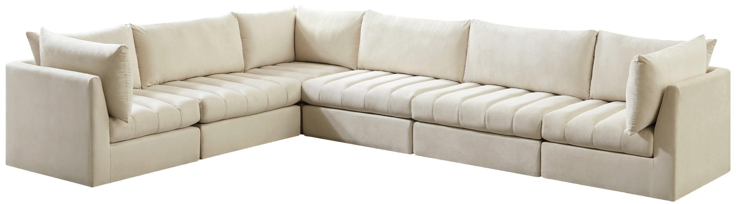 Jacob Cream Velvet Modular Sectional - Bargain Furniture (Detroit, MI)