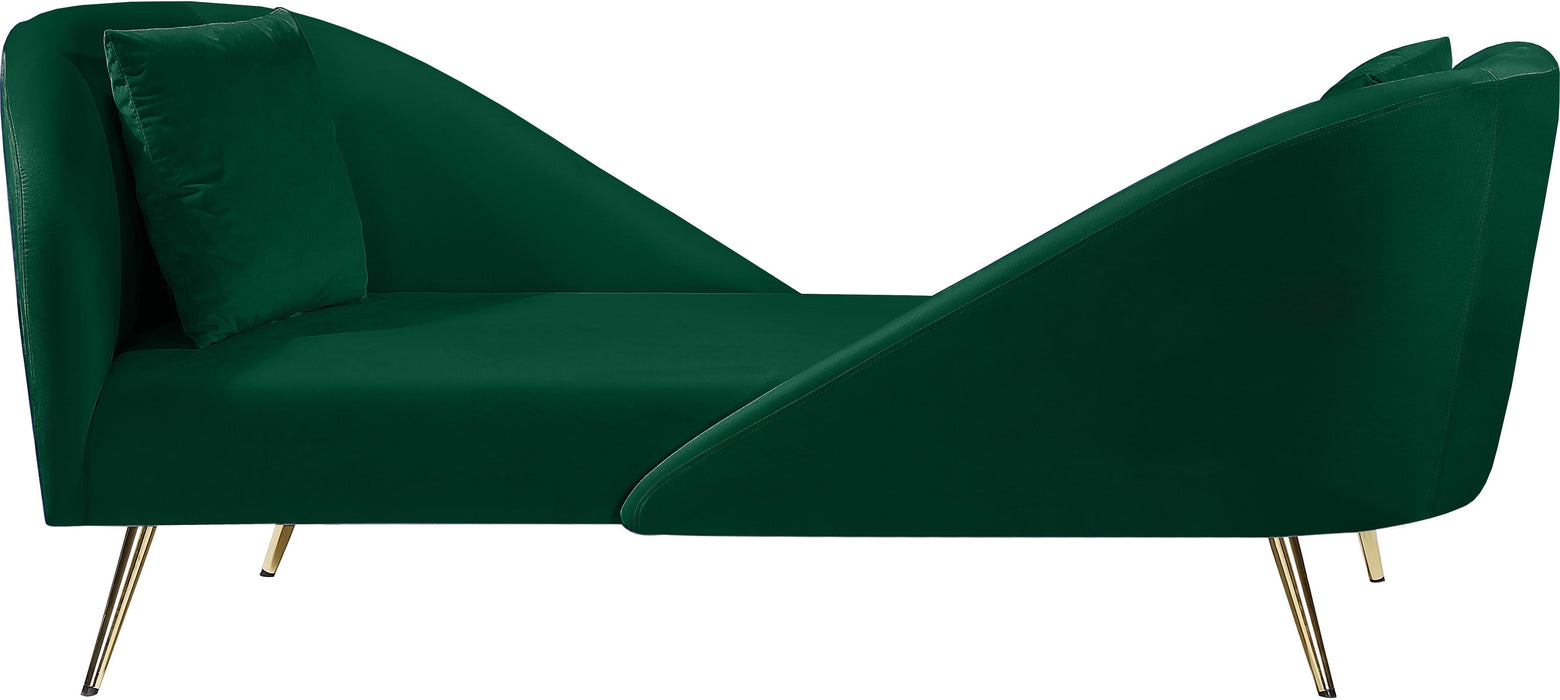 Nolan Green Velvet Chaise - Bargain Furniture (Detroit, MI)