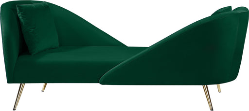 Nolan Green Velvet Chaise - Bargain Furniture (Detroit, MI)