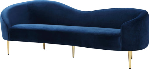 Ritz Navy Velvet Sofa - Bargain Furniture (Detroit, MI)