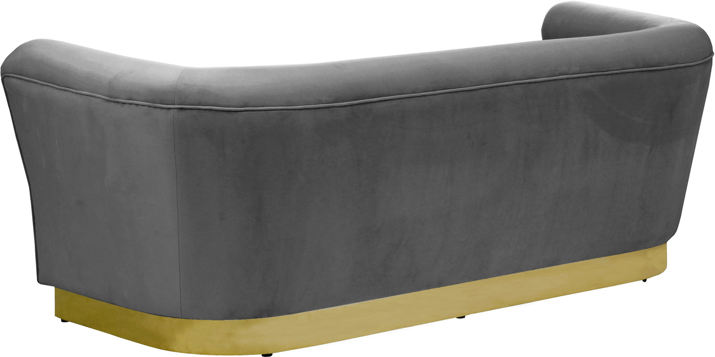 Bellini Grey Velvet Sofa - Bargain Furniture (Detroit, MI)