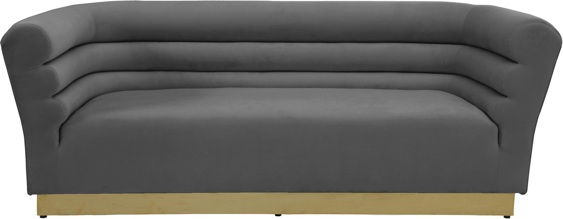 Bellini Grey Velvet Sofa - Bargain Furniture (Detroit, MI)