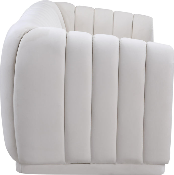 Dixie Cream Velvet Sofa - Bargain Furniture (Detroit, MI)