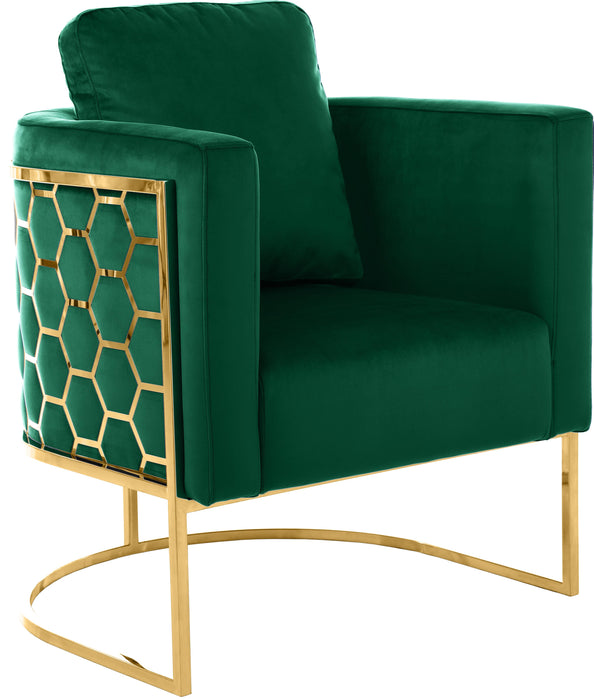 Casa Green Velvet Chair - Bargain Furniture (Detroit, MI)