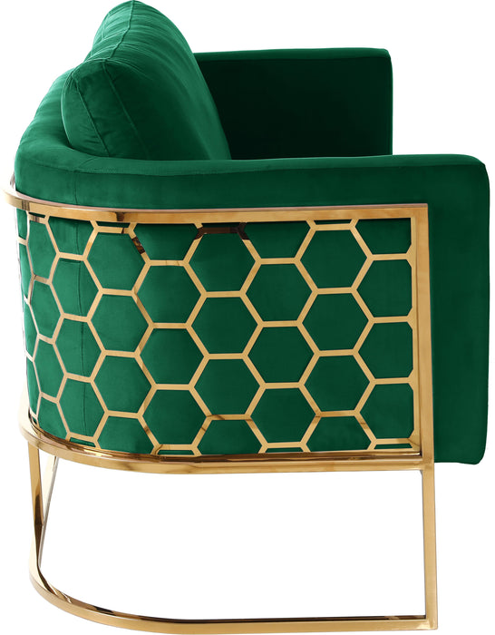 Casa Green Velvet Loveseat - Bargain Furniture (Detroit, MI)