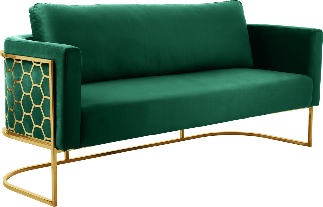 Casa Green Velvet Sofa - Bargain Furniture (Detroit, MI)