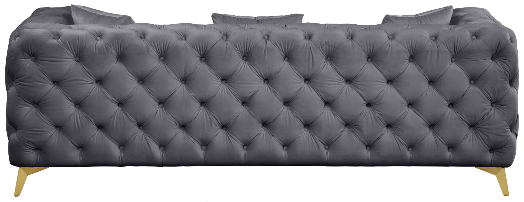 Kingdom Grey Velvet Sofa - Bargain Furniture (Detroit, MI)