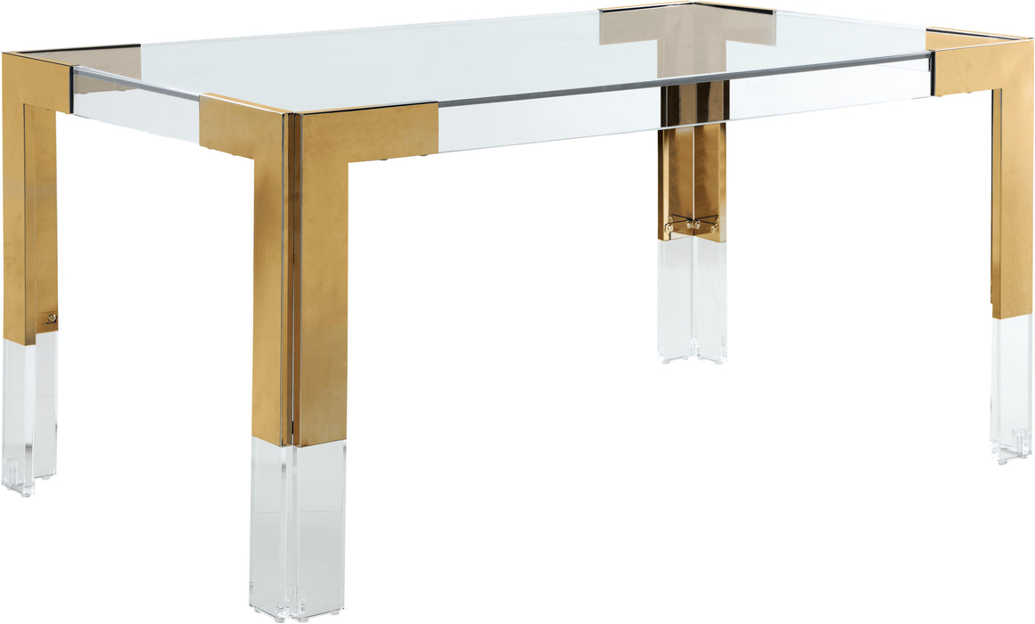 Casper Rich Gold Dining Table - Bargain Furniture (Detroit, MI)