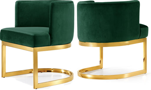 Gianna Green Velvet Dining Chair - Bargain Furniture (Detroit, MI)