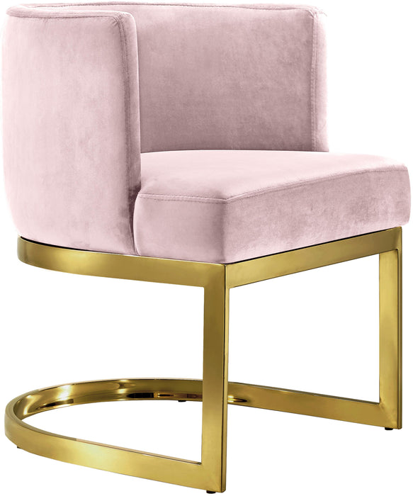 Gianna Pink Velvet Dining Chair - Bargain Furniture (Detroit, MI)