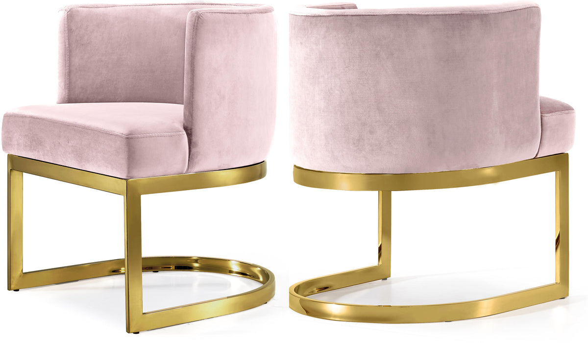 Gianna Pink Velvet Dining Chair - Bargain Furniture (Detroit, MI)