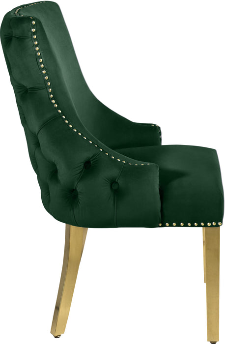 Tuft Green Velvet Dining Chair - Bargain Furniture (Detroit, MI)