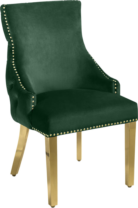 Tuft Green Velvet Dining Chair - Bargain Furniture (Detroit, MI)