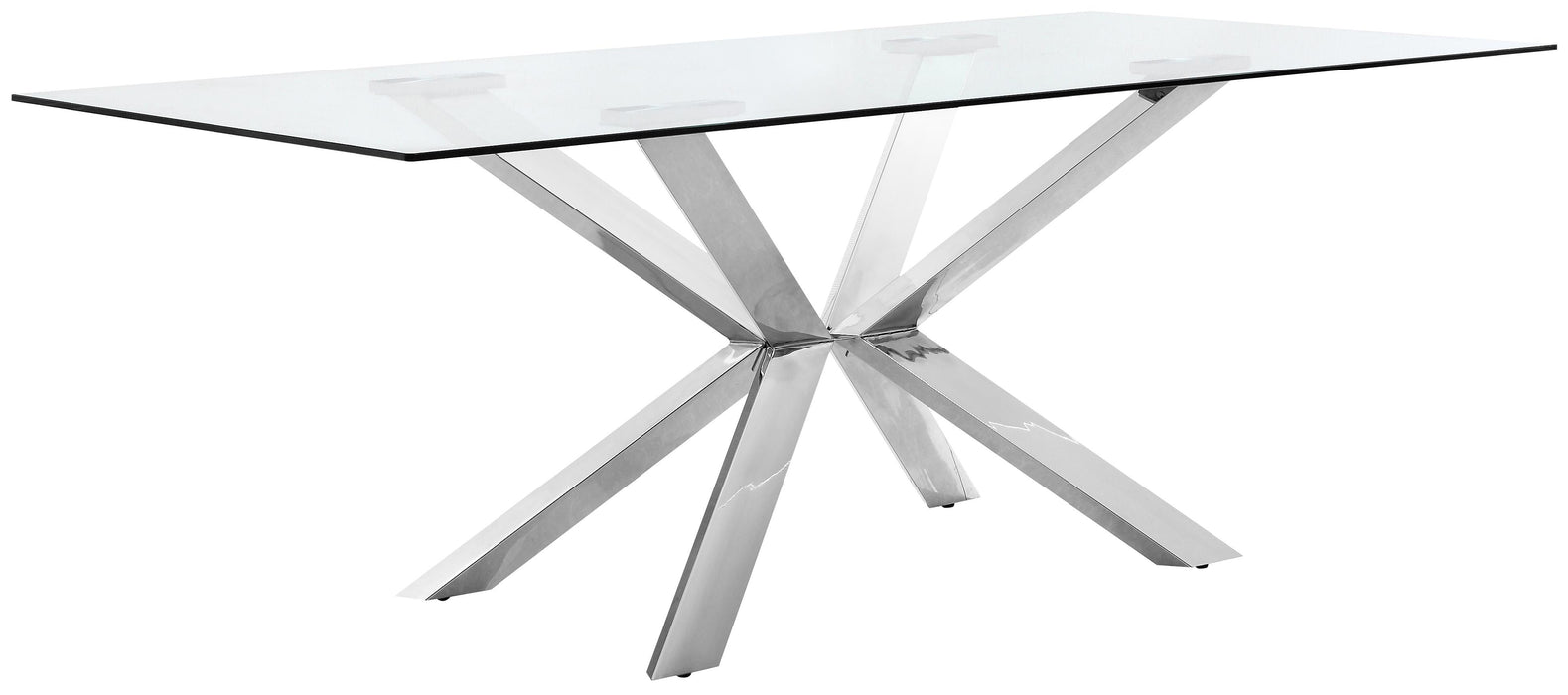 Juno Chrome Dining Table - Bargain Furniture (Detroit, MI)