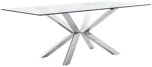 Juno Chrome Dining Table - Bargain Furniture (Detroit, MI)