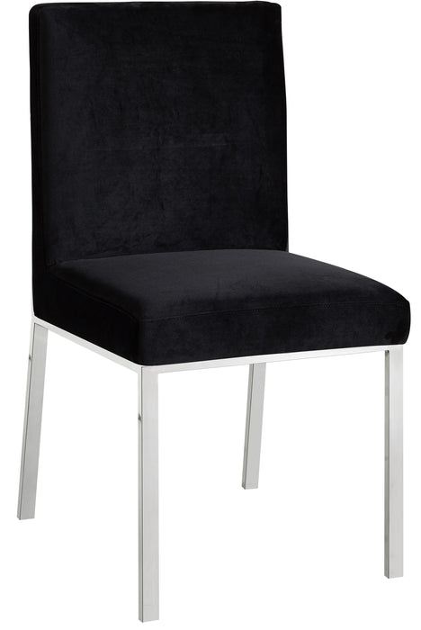 Opal Black Velvet Dining Chair - Bargain Furniture (Detroit, MI)